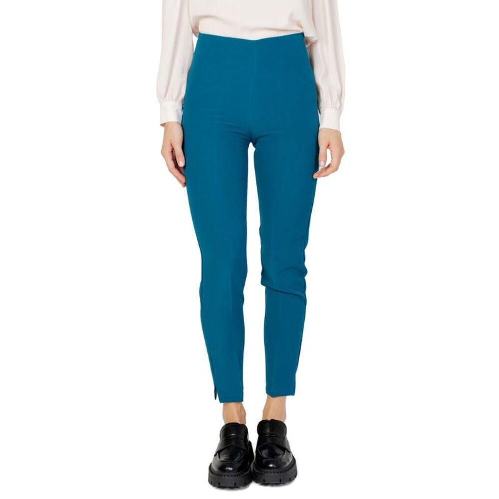 Hanny Deep Black Polyester Women's Pants